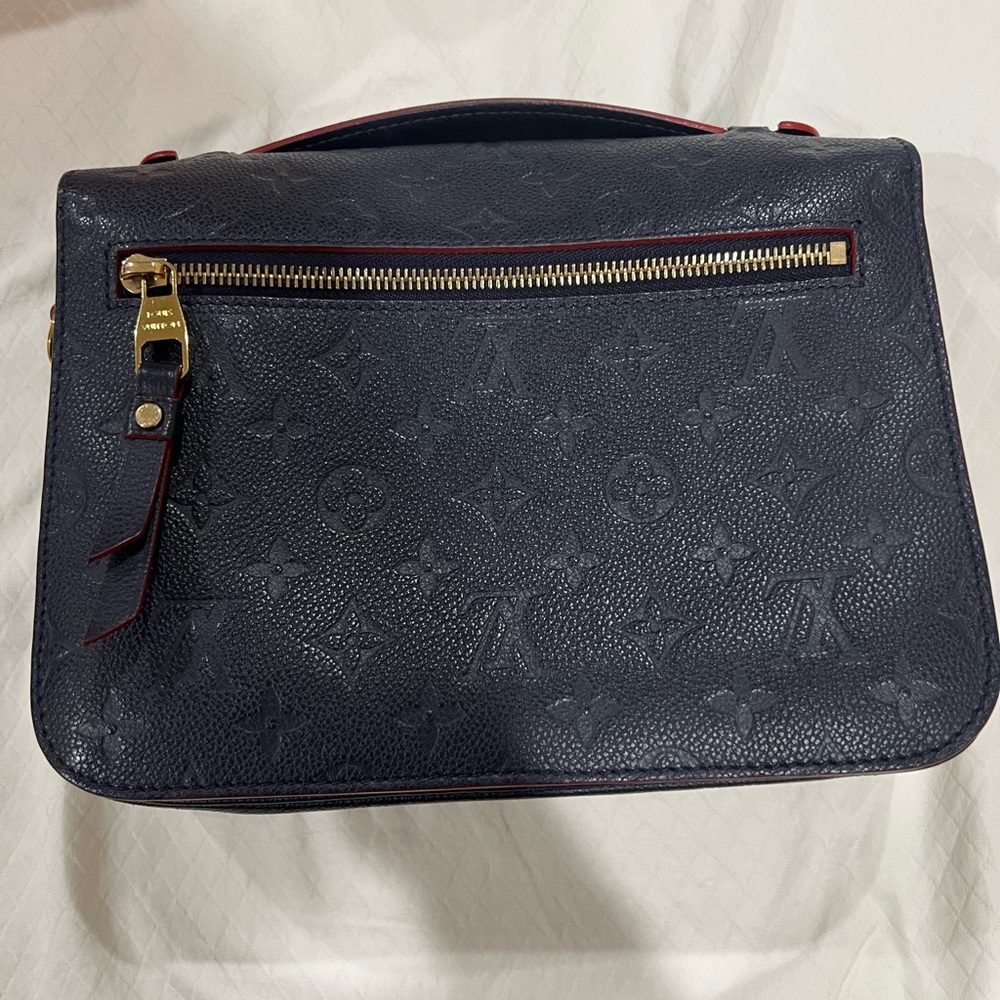 Louis Vuitton Black Embossed Monogram Pochette Metis with Gold Hardware - Picture 12 of 12